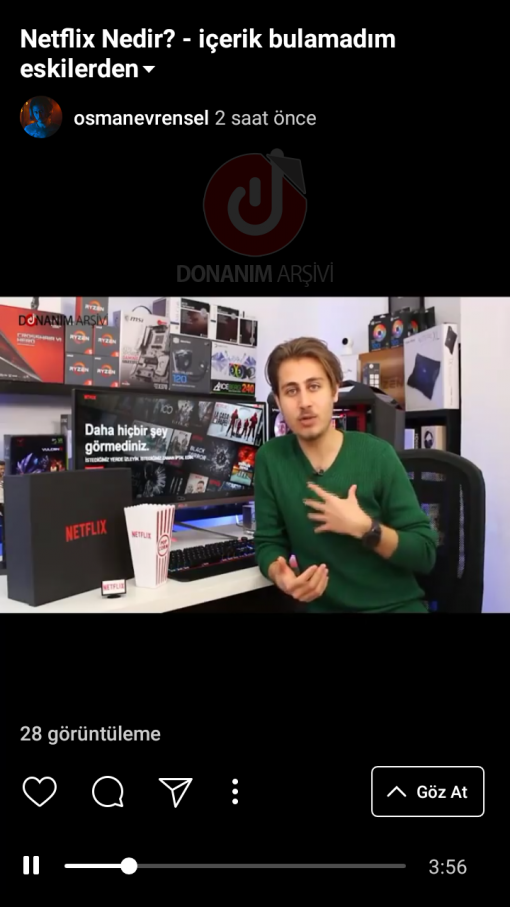 IGTV Instagram Osman Hulusi Evrensel