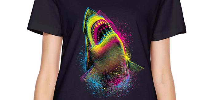 Short-Sleeve-T-Shirt-Women-font-b-CMYK-b-font-SHARK-Printed-Cool-Pics-T-Shirts